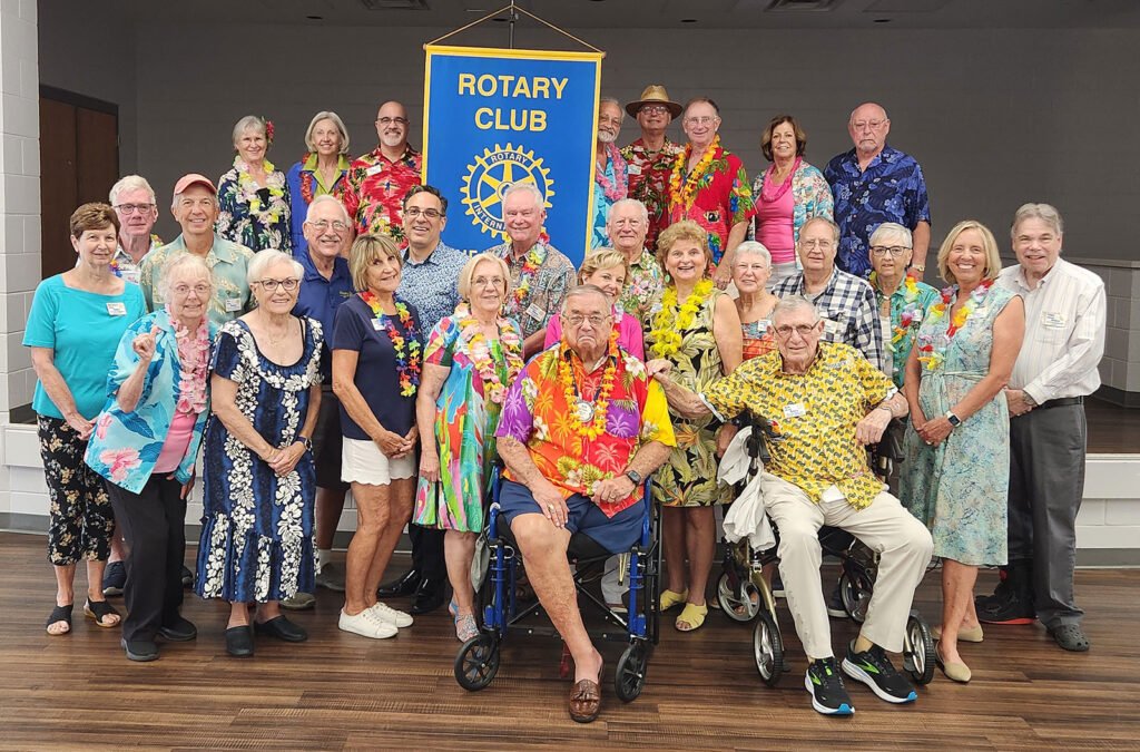 Hawaiian shirt day at the rotary club.